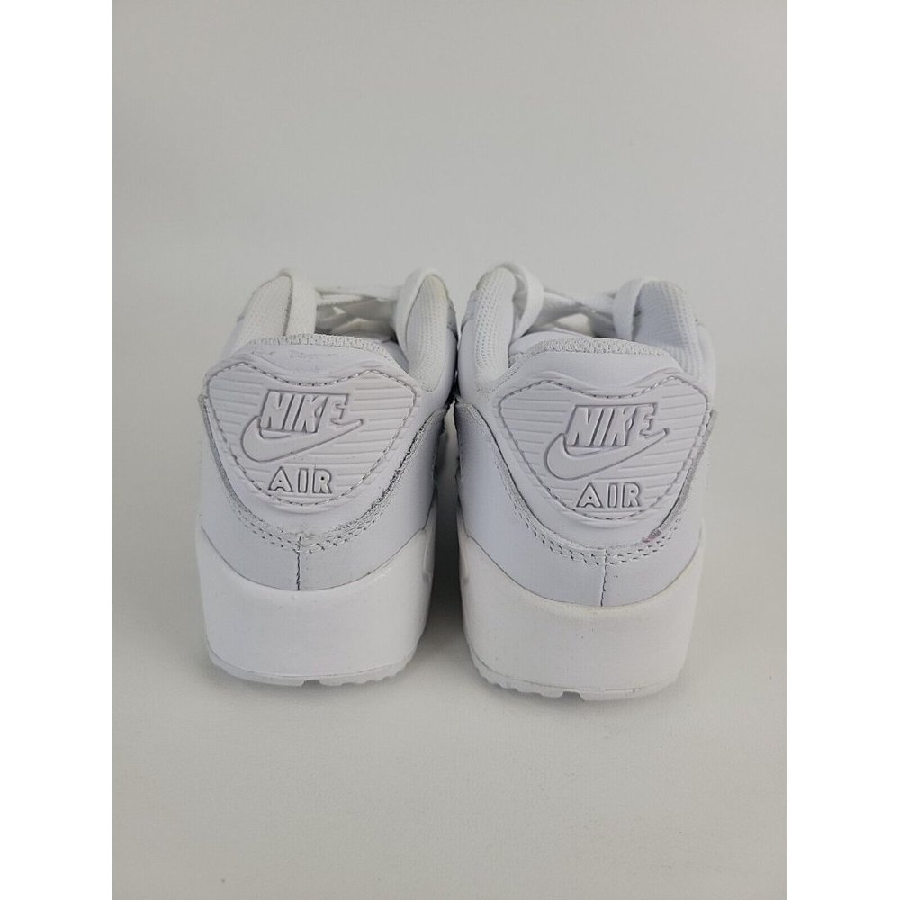 Nike Air Max 90 Pre School 307794 111 Unisex Shoes Leather White Vintage - Picture 5 of 10